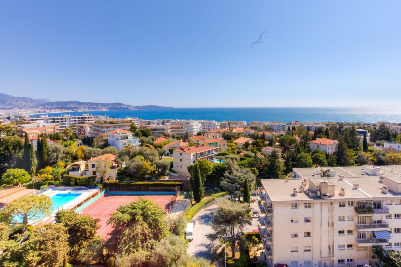 Confortable 3 Pieces Avec Superbe Vue Mer Apartment Nice Luaran gambar