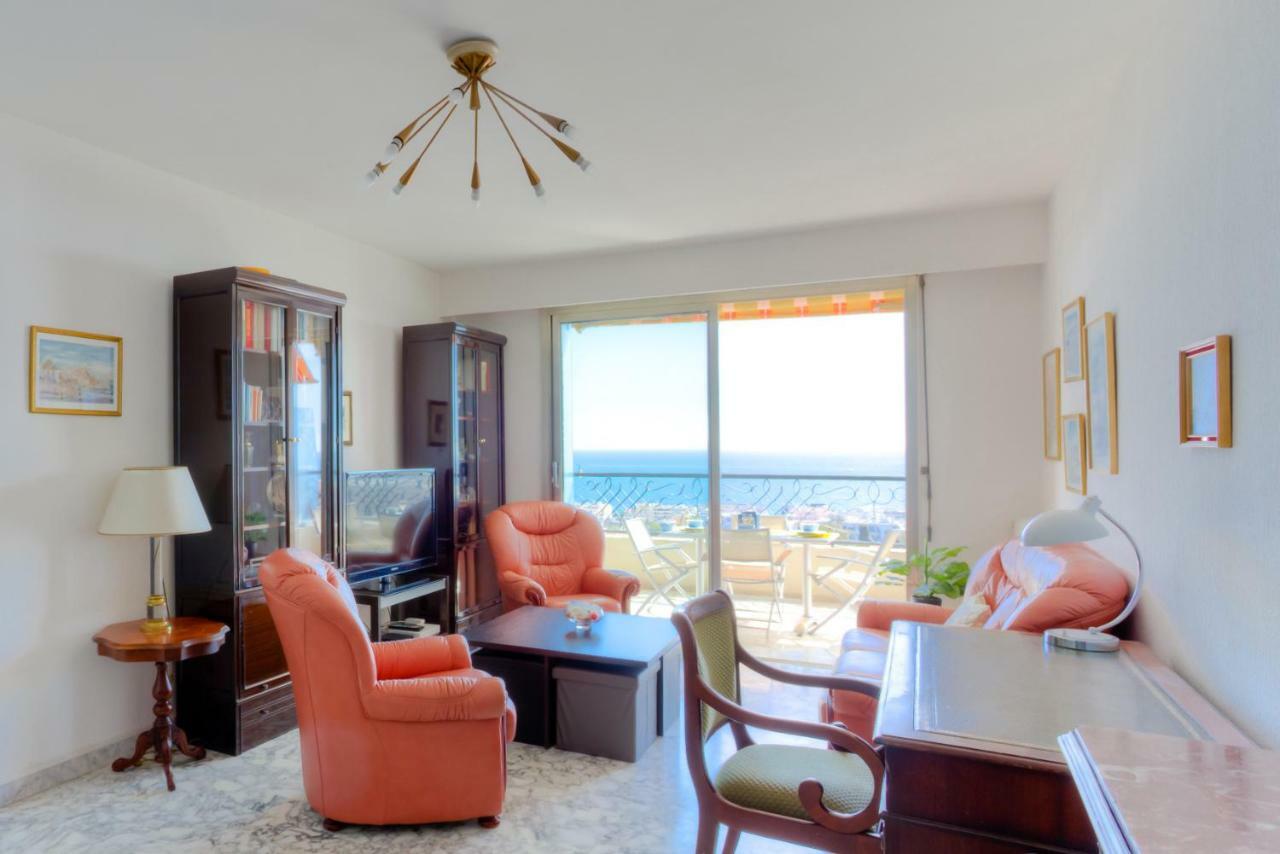 Confortable 3 Pieces Avec Superbe Vue Mer Apartment Nice Luaran gambar